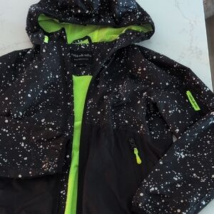 Polarn O. Pyret Black and Green Kids Hoodie
